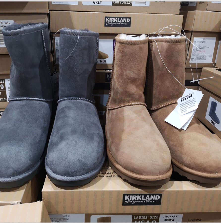 Spot U.S. Kirkland male and female children adult snowy boots winter pure goat fur integrated midcylinder warm