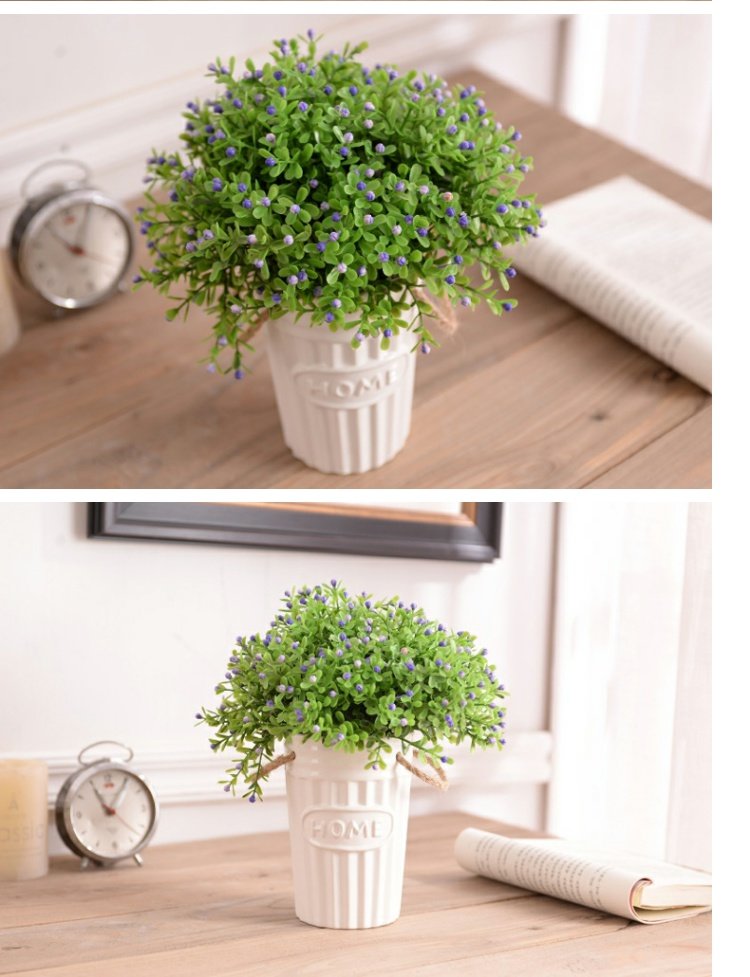 Hoa Dream Valley HOME Hemp Bình gốm Hoa hoa nhân tạo cho bình hoa Trang trí nhà gốm trang trí - Vase / Bồn hoa & Kệ chậu vuông trồng cây