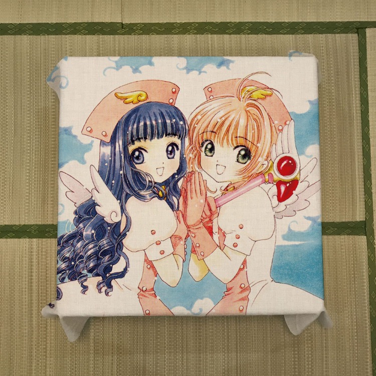 Giống khăn trải bàn Sakura Mocha cô gái Sakura bàn mat anime cotton lanh bàn tròn khăn trải bàn hình chữ nhật không thấm nước khăn trải bàn ăn chống thấm