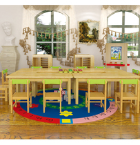Kindergarten tables chairs wooden toy tables art desks childrens learning schools simple early education painting tables