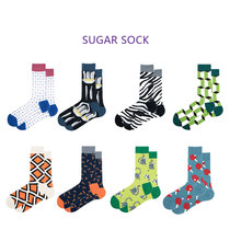 Shake the same style of boys  socks high-top trend ins tide super fire mid-tube socks mens coconut shoes with high-waisted socks
