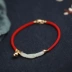 Phượng hoàng Nirvana gió retro dây đỏ vòng chân nữ handmade chuông gợi cảm năm nay có tiếng nói gió quốc gia chạm trán lắc chân nữ inox Vòng chân