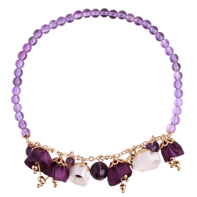 Bracelet de cheville Femme      en Amethyste - Ref 3102220 Image 5