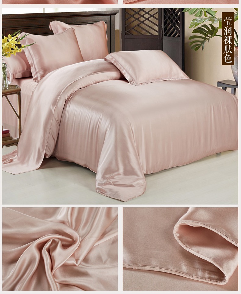 Tim Tim 16 19 25 trang trại không có lụa quilt chắp vá chăn hai mặt che đôi rắn lụa màu 100 lụa chăn - Quilt Covers chăn mỏng mùa hè