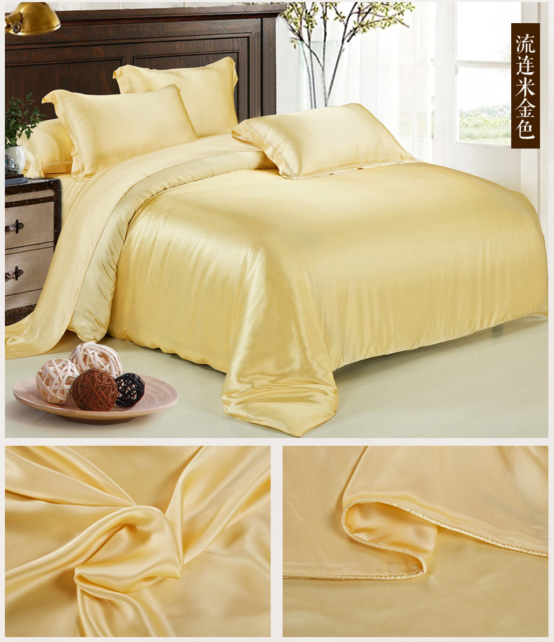 Tim Tim 16 19 25 trang trại không có lụa quilt chắp vá chăn hai mặt che đôi rắn lụa màu 100 lụa chăn - Quilt Covers chăn mỏng mùa hè