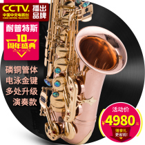 The Eptesdown E Tune Acoustic Sax Musical Instrument Children Adult Beginners Play Band 900 Phosphorus Copper