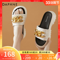 Daphne thick bottom sandals women outside wearing muffin bottoms light non-slip anti-slip 2022 New fashion summer word drag