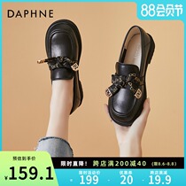 Daphne loafers womens retro pedal summer bow sweet Japanese jk shoes Korean version of wild small leather shoes