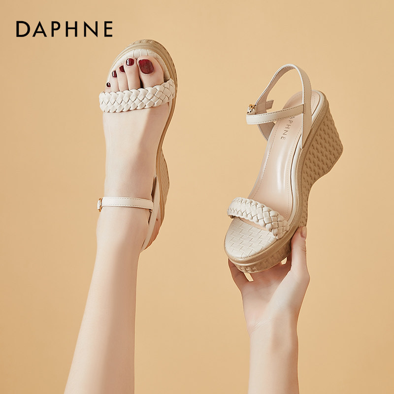 Daphne wedge sandal sandals women's summer high heel 2022 new fairy wind thick underpinneled sandals women with sandals