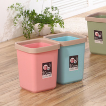 10 14L Liter Size Blue Green Pink Beige No Lid Square Cylindrical Type Press Circle Style Plastic Containing Trash Cans