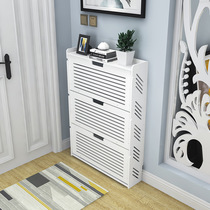 49 70cm white ultra-thin doorway rear inclined style simple and breathable 3 doors tipping bucket wood plastic plate containing small shoe cabinet rack