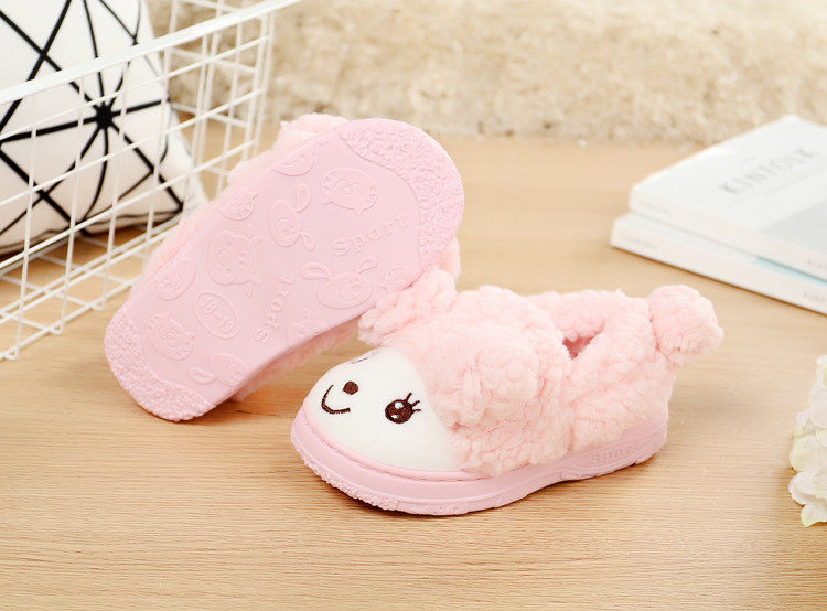 Pantoufles enfants en suède pour hiver - semelle caoutchouc - Ref 986476 Image 24