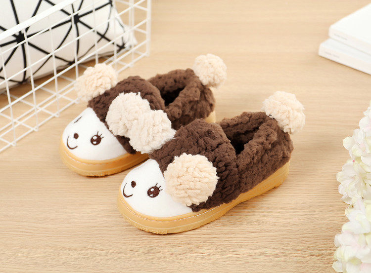 Pantoufles enfants en suède pour hiver - semelle caoutchouc - Ref 986476 Image 22