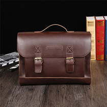 Korean version of mens bag briefcase mens bag business Hand bag horizontal shoulder bag crossbody mens casual backpack