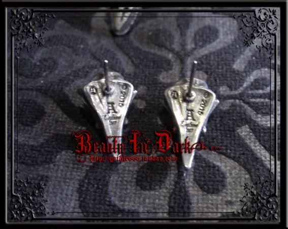 Британский алхимический подлинный E359 Rabeschadel Tin Goth Сова Skull Bird Head серьги