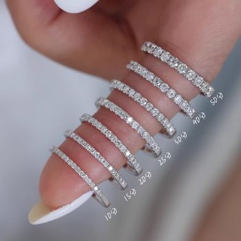 18k gold natural diamond ring women's volleyball ring real row diamond tail ring platinum bar ring stacked full diamond ring rose gold