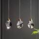 Modern Simple and Personalized Creative Stainless Steel Pendant Light Square Crystal Light Bar Restaurant Light Diamond Crystal Chandelier