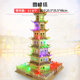 Simulation of ancient building wooden tower model educational intelligence wooden three-dimensional jigsaw puzzle adult difficult handmade gift toys