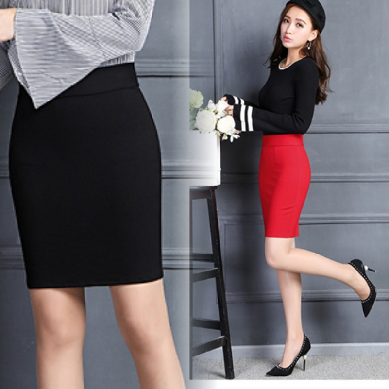 2020 New OL Bag Dress OL - Bag - skirt elastic temperament professional uniform dress large size false - sized sexy skirt