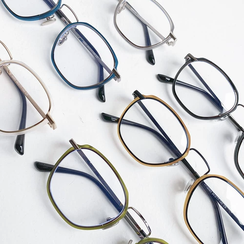 Retro Matte ins Wind Metal Прозрачные плоские очки квадратная коробка литературная женская защита синий свет с близким -просмотр света