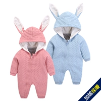Quần áo trẻ em mới 2018, mũ tai cho bé mùa đông, quần áo cotton một mảnh nhung, quần áo trẻ em thoải mái cho bé sleepsuit trẻ em