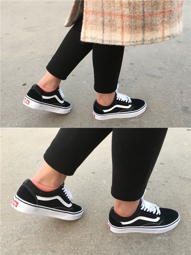 Vans OLD SK School thấp để giúp màu đen và trắng rượu vang cổ điển màu đỏ xanh nam và nữ giày sneaker