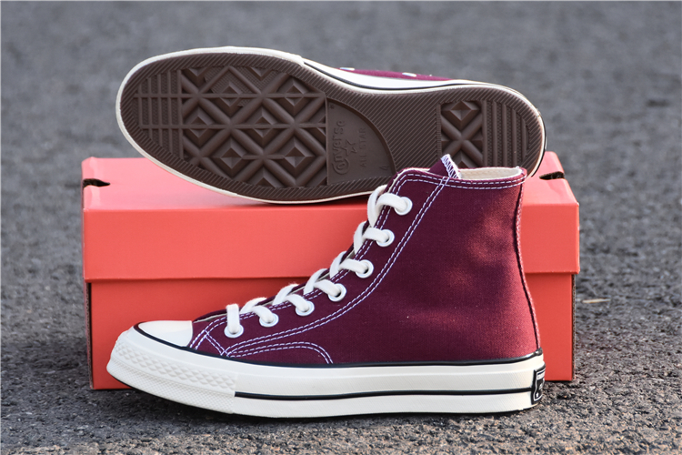 Converse Converse 1970s Samsung tiêu chuẩn rượu vang đỏ cao và thấp đôi nam nữ đôi giày vải giản dị 162051C giày anta nữ