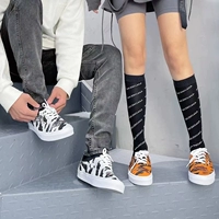 Vans Vanz Подлинные черно -белые апельсиновые тигровые тигровые тигры, вышитые в тигр