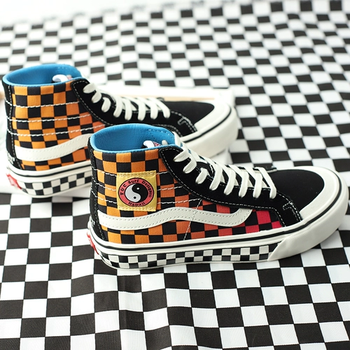 Vans, шахматы, тканевые кроссовки подходит для мужчин и женщин для отдыха, градиент, принт, 5G