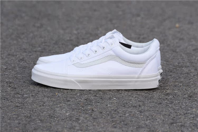 VANS OLD SK School thấp để giúp tất cả đàn ông và phụ nữ da trắng tinh khiết thường xuyên giày vải giày skate giày VN000D3HW00 - Dép / giày thường giày nữ thể thao