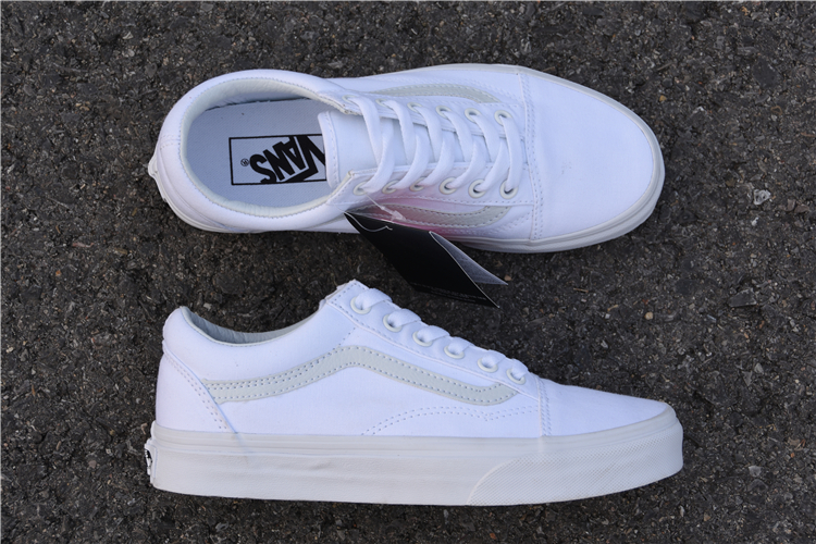 VANS OLD SK School thấp để giúp tất cả đàn ông và phụ nữ da trắng tinh khiết thường xuyên giày vải giày skate giày VN000D3HW00 - Dép / giày thường giày nữ thể thao