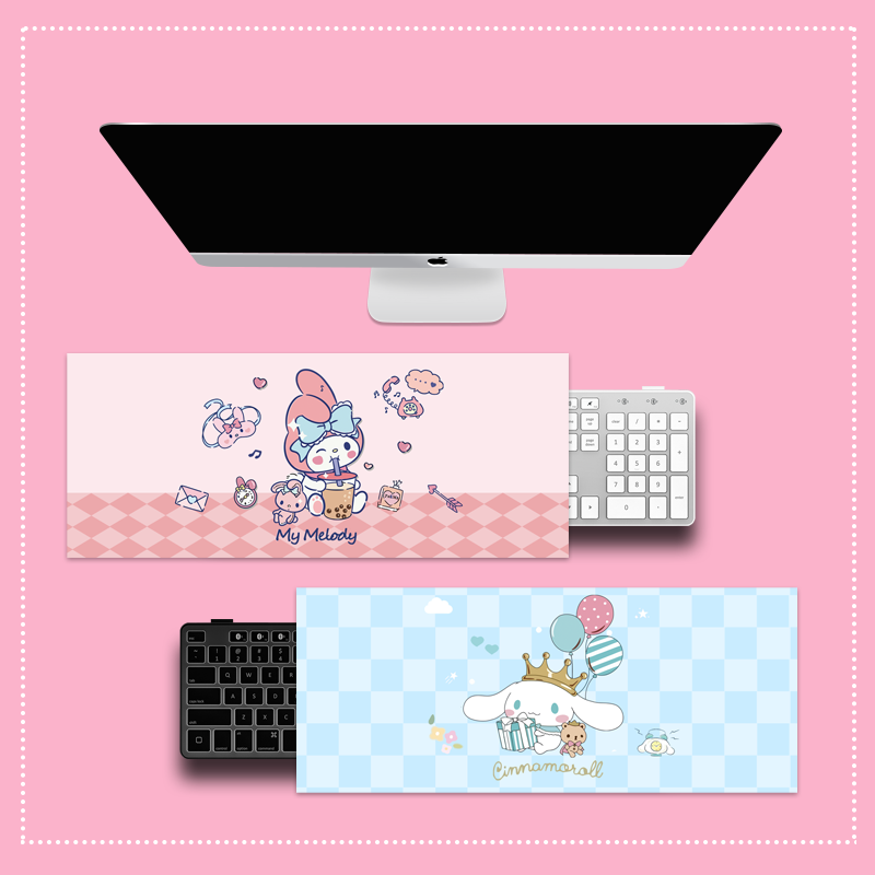 Keyboard Dust Cover Cloth for Mechanical Desktop Computers, 108-Key Universal Cartoon Dust Cover, My Melody Sanrio