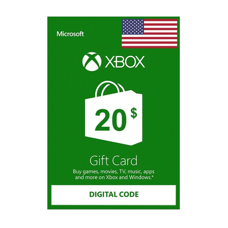 Microsoft Xbox Gift Card $20 Series S | X Us Windows Digital Code