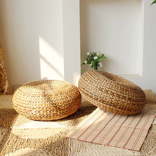 Трава -редакция футона японского стиля подушка толстая круглая чайная церемония ротан