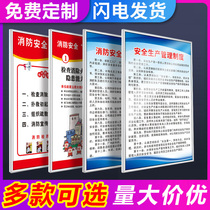 Fire Safety Production Management Rules & Regulations Factory Workshop Warehouse Logo Wall Sticker Mark Enterprise Cultural Slogan Operation Protocol Employees Conduct Code Aluminum Alloy System Warning Signs