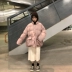 乌 77 Dày ấm nhỏ đứng cổ áo rộng rãi quần áo cotton quá khổ eo mỏng bông bông dịch vụ bánh mì bông shop áo phao nữ Bông