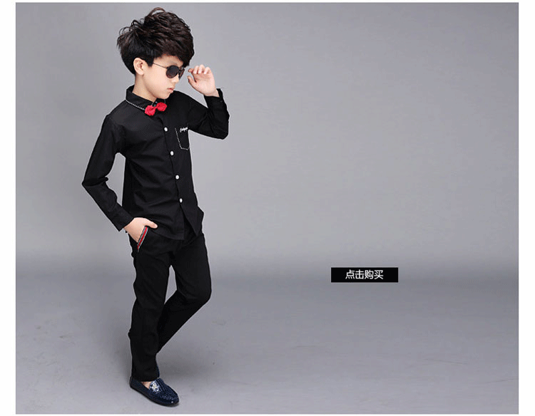 Chemise garcon à manche longue - Ref 2074252 Image 47