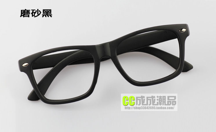 Kính râm của trẻ em Hàn Quốc khung không có ống kính da báo retro cha mẹ trẻ em và cô gái đeo kính gọng đen kính versace