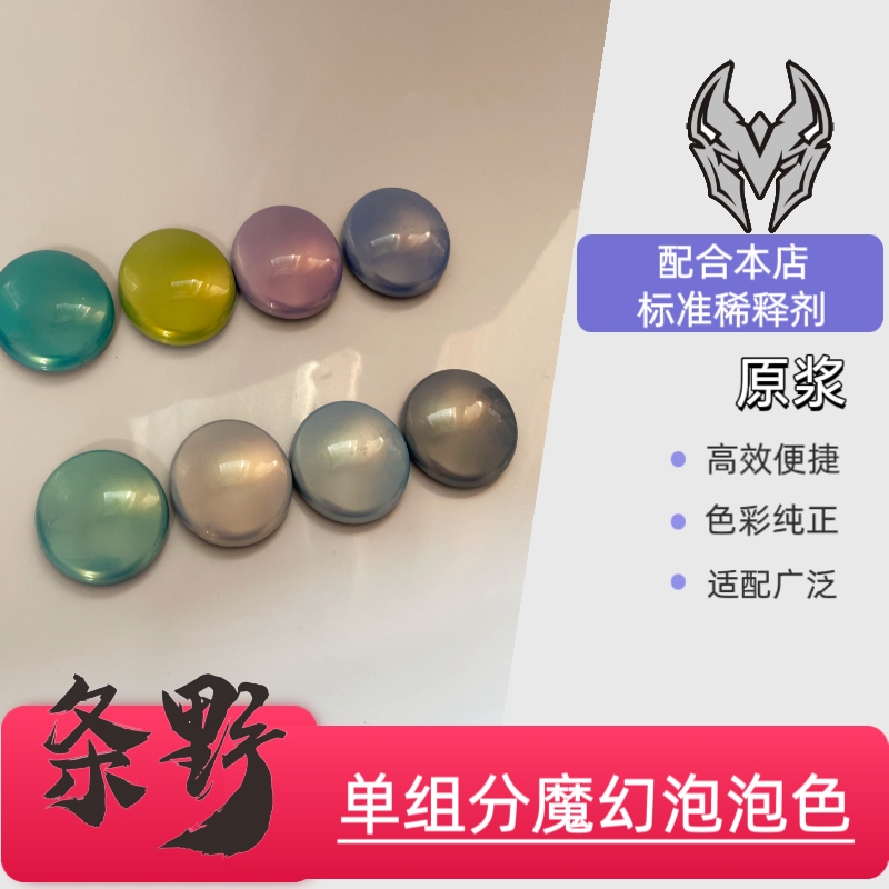 Magic Bubble Color Series Oil-Based Paint with Strong Adhesion, Electroplating Color Changing Effect, Gundam Model Color Original Paste 28ml