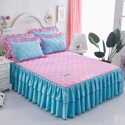 mô hình chải bông bedspread giường váy 1.5m1.8 Mega dày phong cách mùa thu và mùa đông công chúa gió giường màu miễn phí vận chuyển - Váy Petti