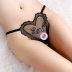 Trong suốt thong nữ thấp eo massage ngọc trai ren T quần cô gái phối cảnh đồ lót vô hình quan sip G-string