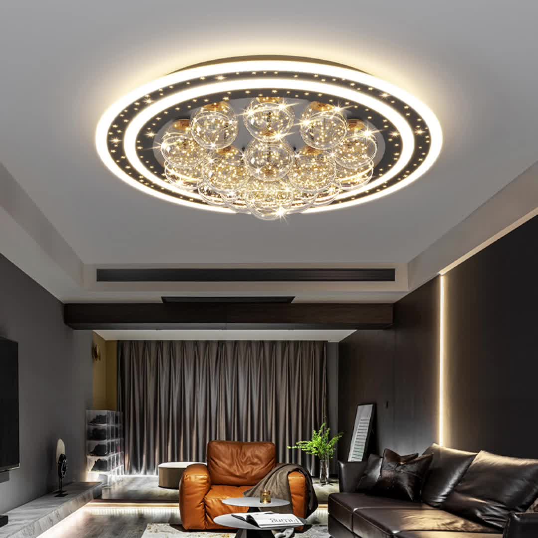 Modern Led Crystal Ceiling Light Bedroom Living Room Dining Room