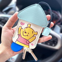 Pull key bag puleather female key storage bag cartoon small simple key set universal car key bag