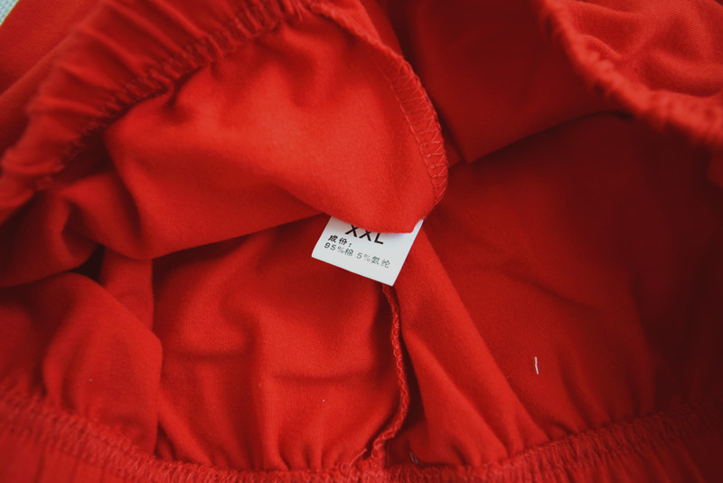 Quần mùa thu nam và nữ một mảnh Quần Lycra cotton ấm áp năm nay chất béo màu đỏ một lớp quần legging mỏng quan legging