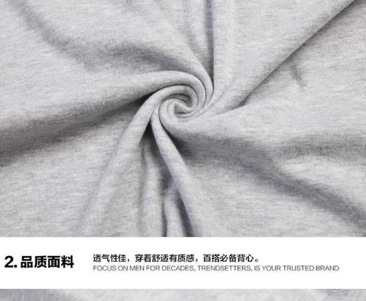 Đàn ông ngực đỏ chính hãng nam cổ tròn cotton cotton đàn hồi thoáng khí thấm mồ hôi nam chủ đề tự tu nam