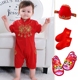 1-2 tuổi bé Tang ăn mặc ngắn tay leo jumpsuit mùa hè ingon rằm 100 tuổi váy sinh nhật bé.