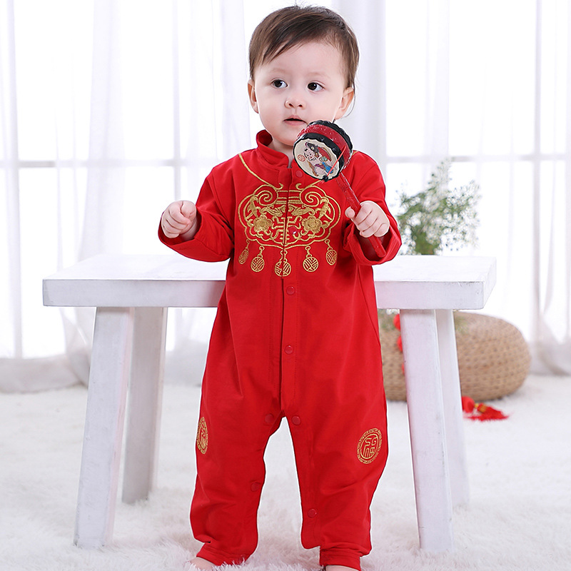 1-2 tuổi bé Tang ăn mặc ngắn tay leo jumpsuit mùa hè ingon rằm 100 tuổi váy sinh nhật bé.