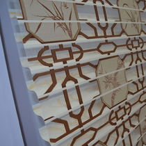 Chinese style Louver Curtain blackout window Shangri-La curtain plum orchid bamboo chrysanthemum curtain lifting roll curtain finished product customization