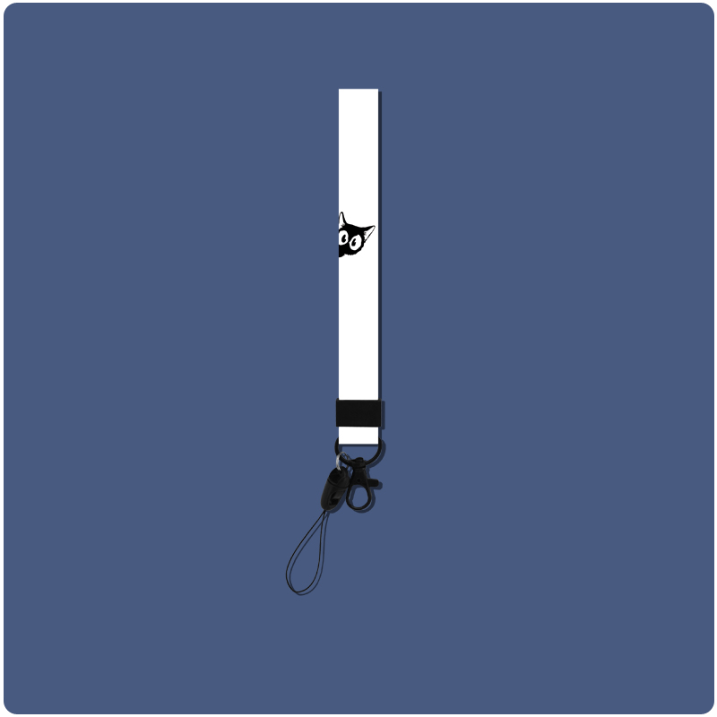 Wrist Rope: Steal Meowfabric art mobile phone Lanyard USB drive Pendant men and women have cash less than that is registered in the accounts Wrist strap Key chain Loss prevention Cartoon lovely personality