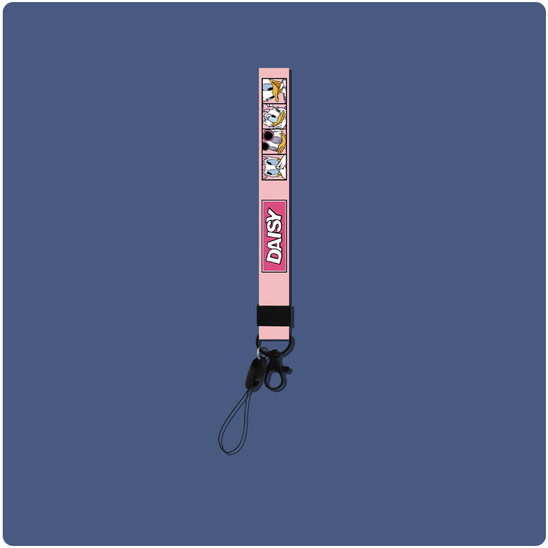 Wrist Rope: Daisyfabric art mobile phone Lanyard USB drive Pendant men and women have cash less than that is registered in the accounts Wrist strap Key chain Loss prevention Cartoon lovely personality